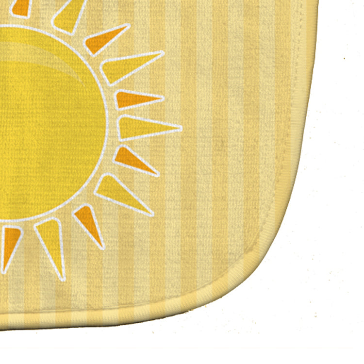 Sunshine Sun on Stripes Baby Bib Easy-Clean Baby Bib Baby Feeding Accessory Baby Mealtime Essential, 10 x 13, Multicolor