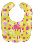 Ice Pop Popcicle Pink Yellow Baby Bib Easy-Clean Baby Bib Baby Feeding Accessory Baby Mealtime Essential, 10 x 13, Multicolor