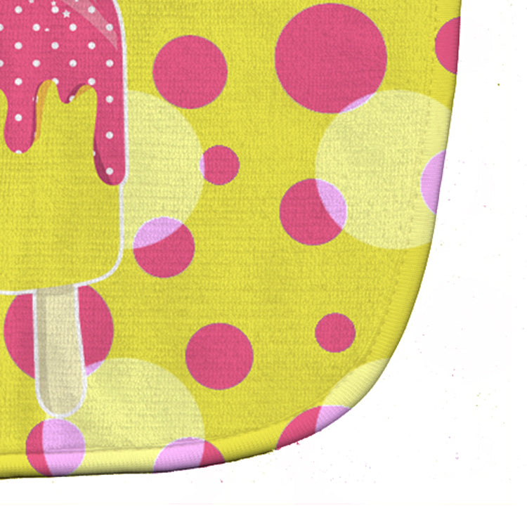 Ice Pop Popcicle Pink Yellow Baby Bib Easy-Clean Baby Bib Baby Feeding Accessory Baby Mealtime Essential, 10 x 13, Multicolor