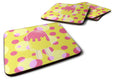 Ice Pop Popcicle Pink Yellow Foam Coasters Set of 4 Cup Coasters for Indoor Outdoor, Tabletop Protection, Anti Slip, Mouse pad Material