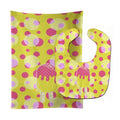 Ice Pop Popcicle Pink Yellow Baby Bib & Burp Cloth Easy-Clean Baby Bib Baby Feeding Accessory Baby Mealtime Essential