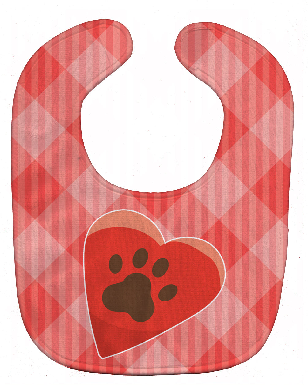 Puppy Pawprint Heart Baby Bib Easy-Clean Baby Bib Baby Feeding Accessory Baby Mealtime Essential, 10 x 13, Multicolor