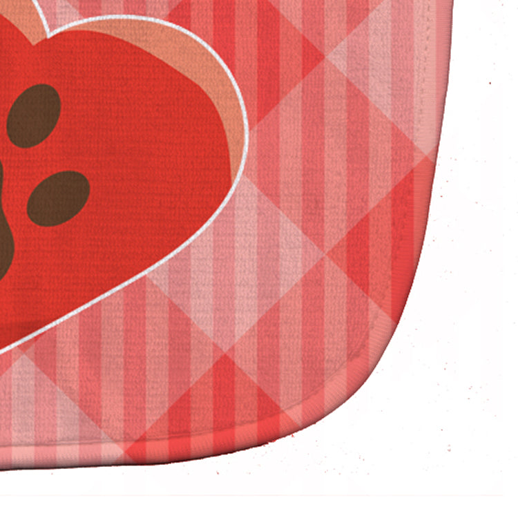 Puppy Pawprint Heart Baby Bib Easy-Clean Baby Bib Baby Feeding Accessory Baby Mealtime Essential, 10 x 13, Multicolor