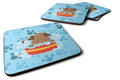 Puppy taking a bath Foam Coasters Set of 4 Cup Coasters for Indoor Outdoor, Tabletop Protection, Anti Slip, Mouse pad Material
