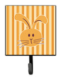 Rabbit on Stripes Leash or Key Holder Wall Hooks, Key Hooks Holder, Coat Rack Wall Mount, Coat Hooks, Hooks for Hanging Keys, Towels, Aprons, Leashes