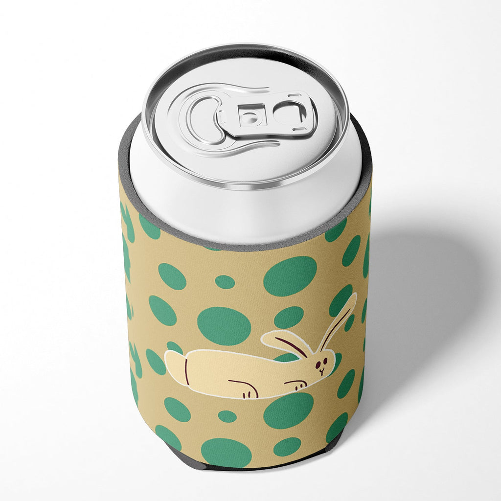 Rabbit on Polkadots Can or Bottle Hugger Cooler Sleeve for Standard 12 oz Cans, Insulated Foam Beer & Soda Can Hugger Reusable