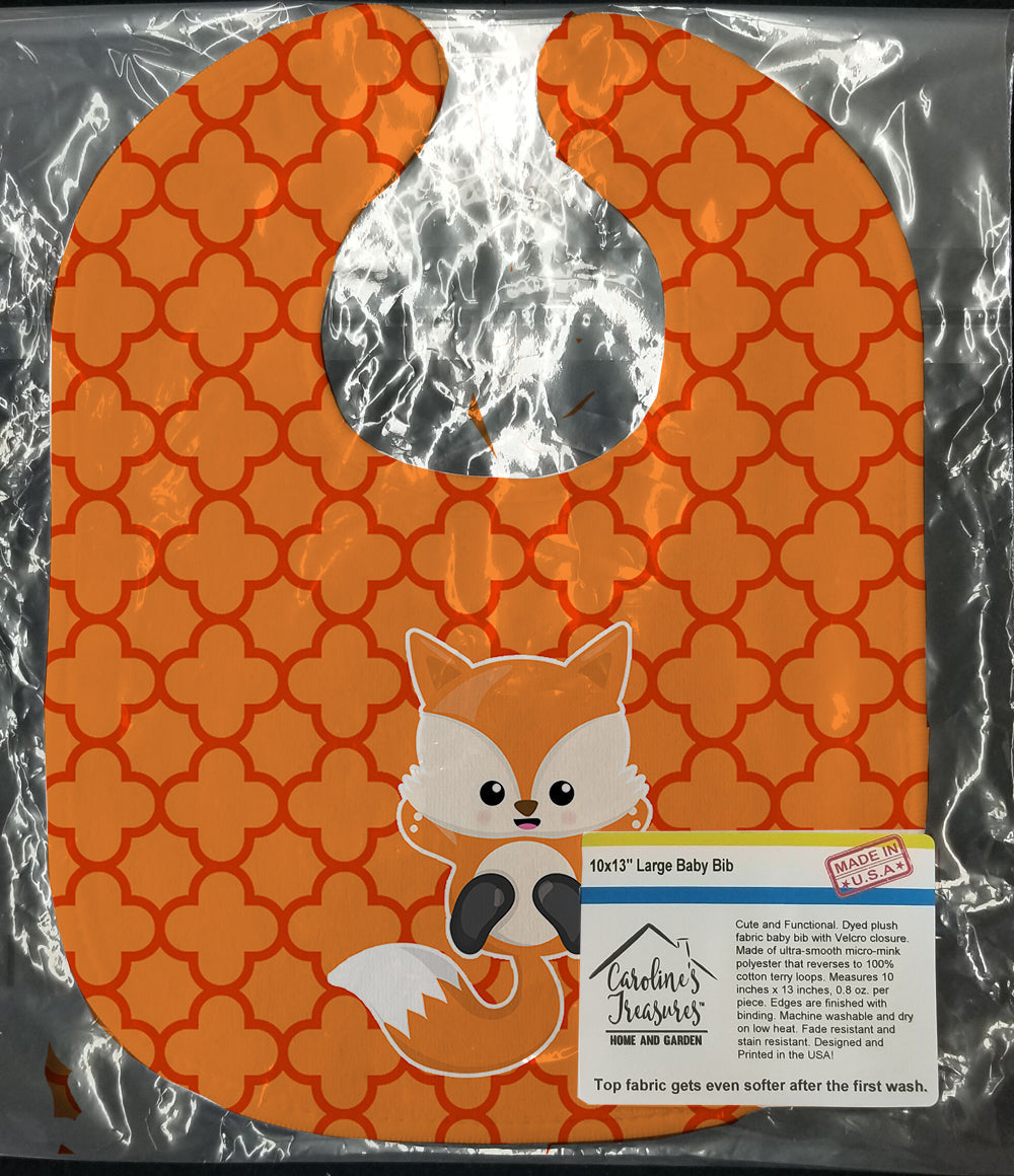 Baby Fox Quatrafoil Baby Bib Easy-Clean Baby Bib Baby Feeding Accessory Baby Mealtime Essential, 10 x 13, Multicolor