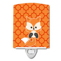 Baby Fox Quatrafoil Ceramic Night Light Compact, UL-Certified, Ideal for Bedroom, Bathroom, Nursery, Hallway, Kitchen, 6x4x3, Multicolor