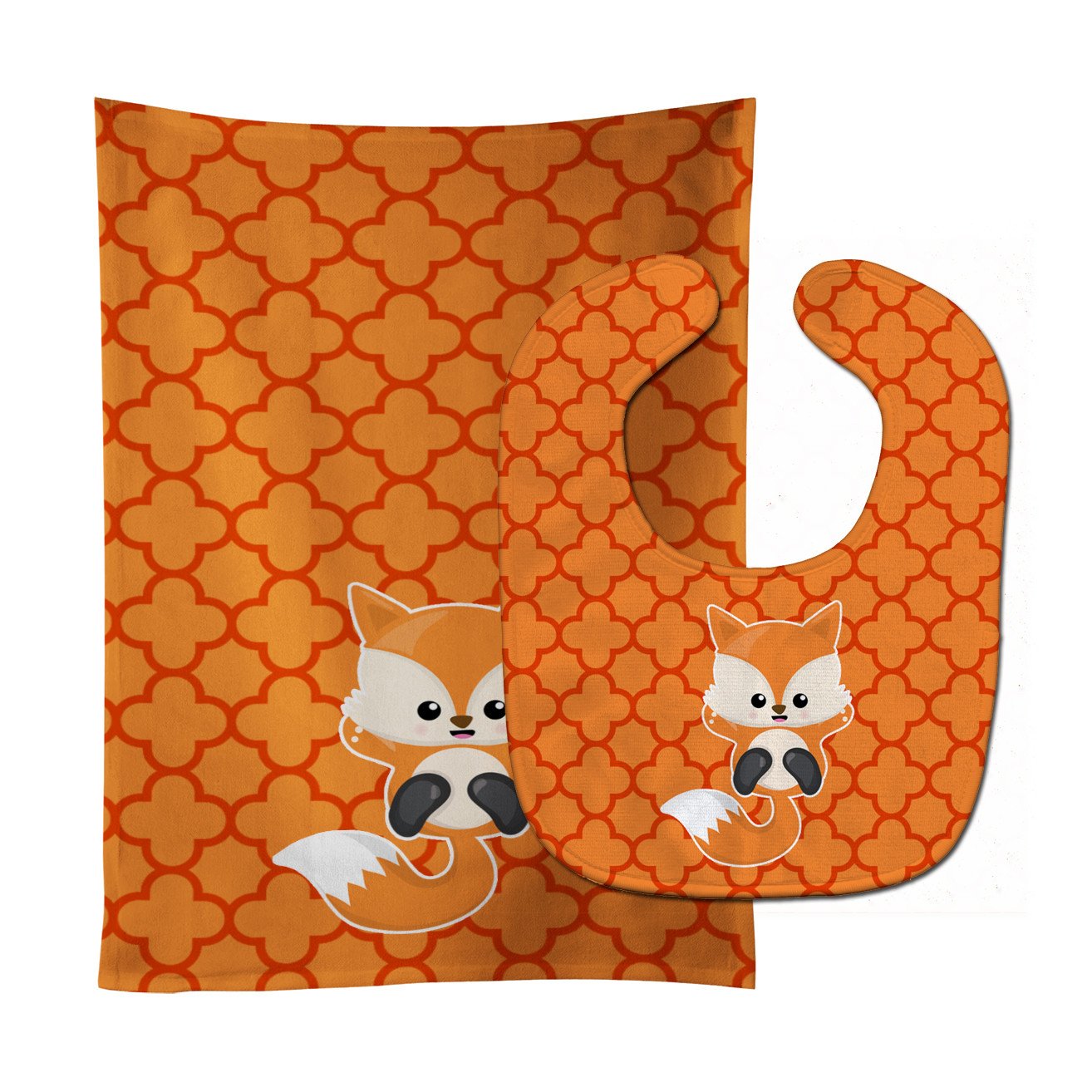 Baby Fox Quatrafoil Baby Bib & Burp Cloth Easy-Clean Baby Bib Baby Feeding Accessory Baby Mealtime Essential