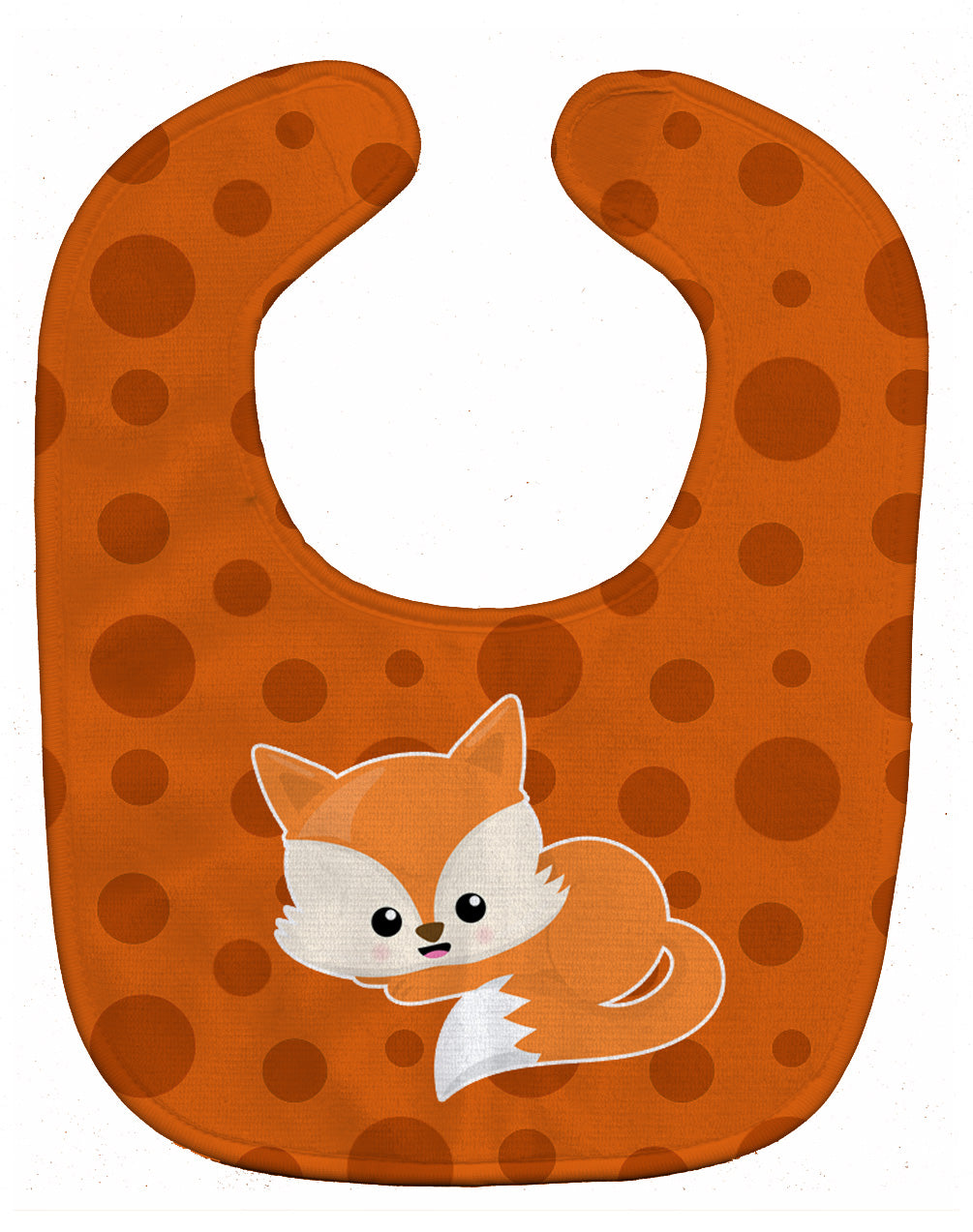 Baby Fox Polkadot Baby Bib Easy-Clean Baby Bib Baby Feeding Accessory Baby Mealtime Essential, 10 x 13, Multicolor