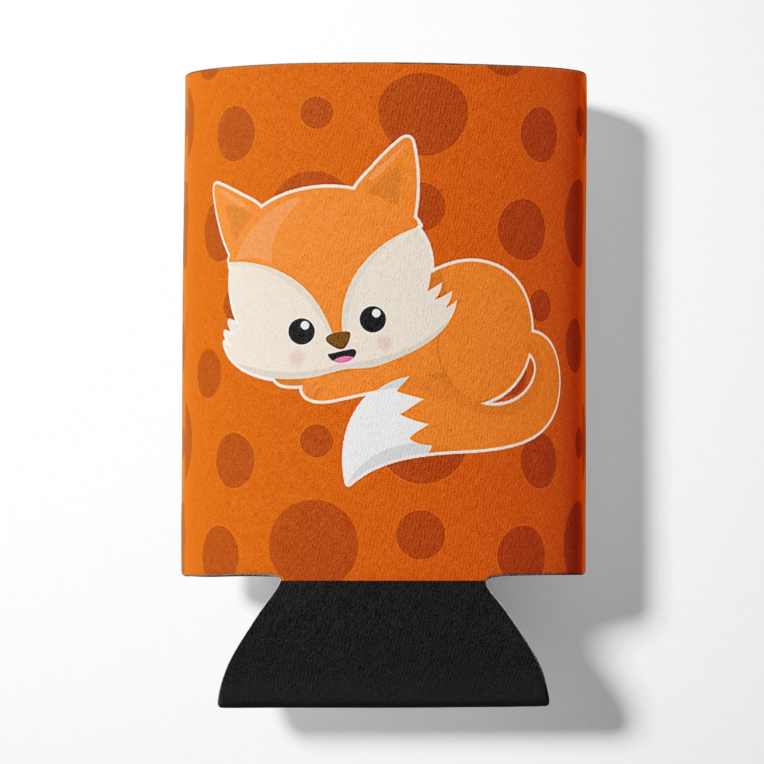 Baby Fox Polkadot Can or Bottle Hugger Cooler Sleeve for Standard 12 oz Cans, Insulated Foam Beer & Soda Can Hugger Reusable