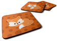 Baby Fox Polkadot Foam Coasters Set of 4 Cup Coasters for Indoor Outdoor, Tabletop Protection, Anti Slip, Mouse pad Material