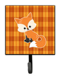 Baby Fox Gingham Leash or Key Holder Wall Hooks, Key Hooks Holder, Coat Rack Wall Mount, Coat Hooks, Hooks for Hanging Keys, Towels, Aprons, Leashes