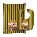 Baby Fox Tree Stripes Baby Bib & Burp Cloth Easy-Clean Baby Bib Baby Feeding Accessory Baby Mealtime Essential