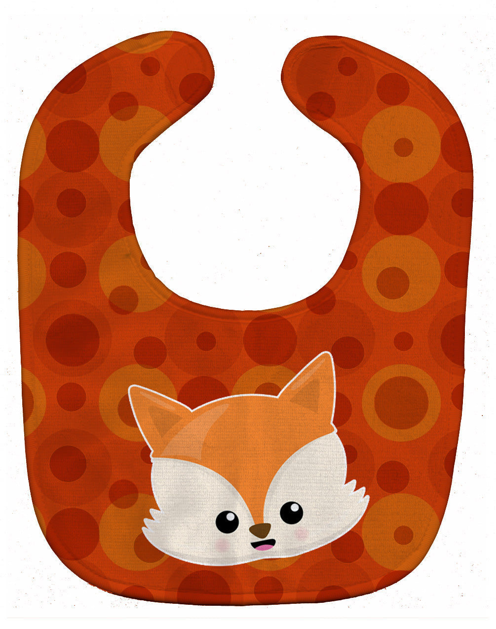 Baby Fox Face Polkadots Baby Bib Easy-Clean Baby Bib Baby Feeding Accessory Baby Mealtime Essential, 10 x 13, Multicolor
