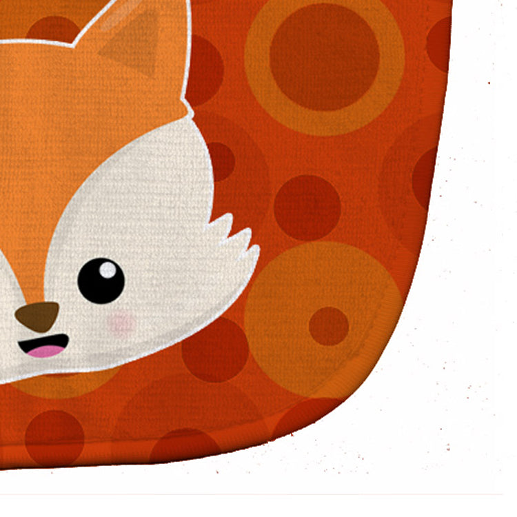 Baby Fox Face Polkadots Baby Bib Easy-Clean Baby Bib Baby Feeding Accessory Baby Mealtime Essential, 10 x 13, Multicolor