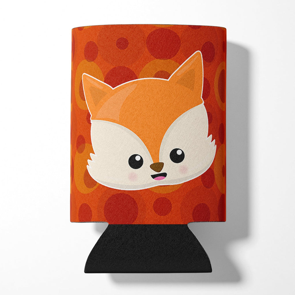 Baby Fox Face Polkadots Can or Bottle Hugger Cooler Sleeve for Standard 12 oz Cans, Insulated Foam Beer & Soda Can Hugger Reusable