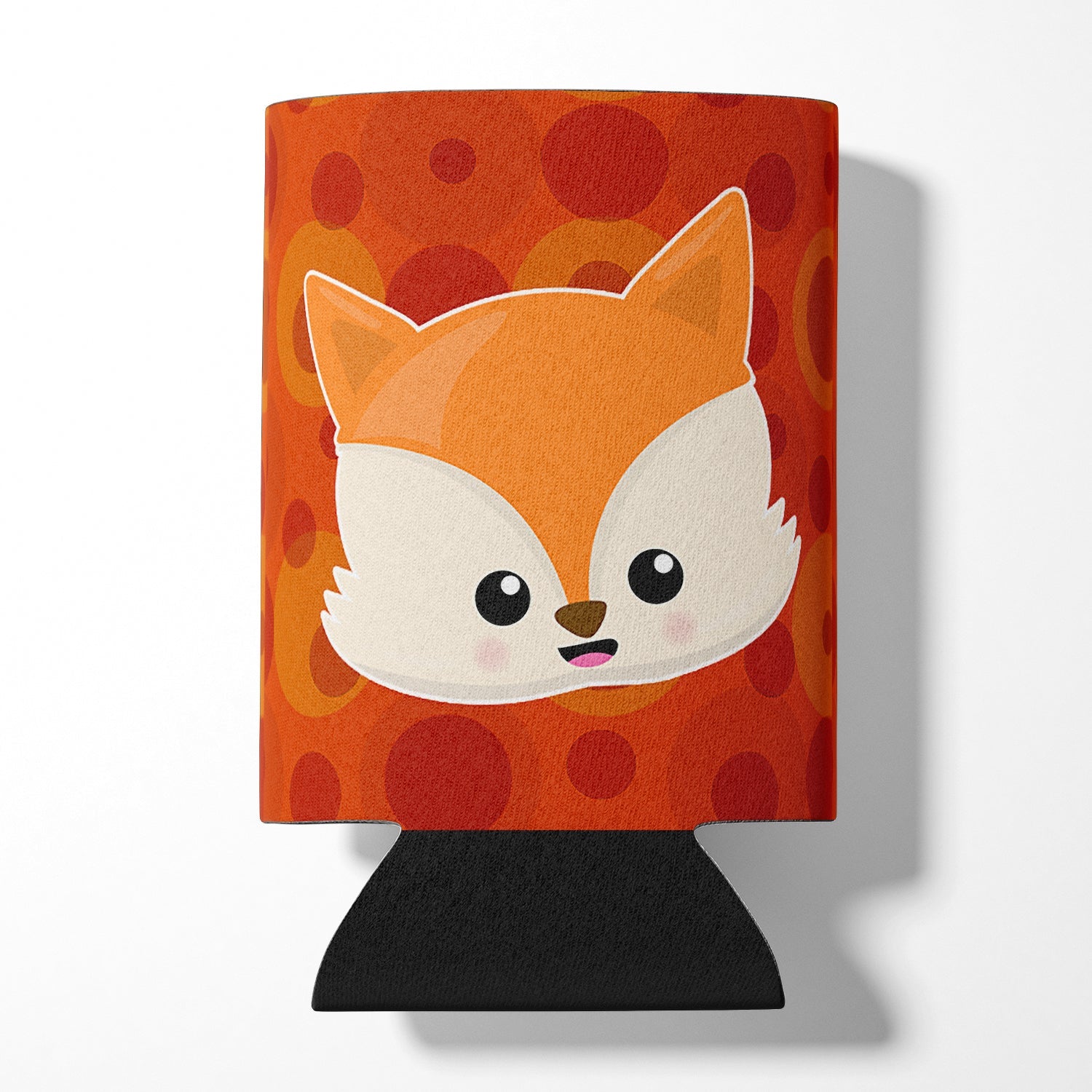 Baby Fox Face Polkadots Can or Bottle Hugger Cooler Sleeve for Standard 12 oz Cans, Insulated Foam Beer & Soda Can Hugger Reusable