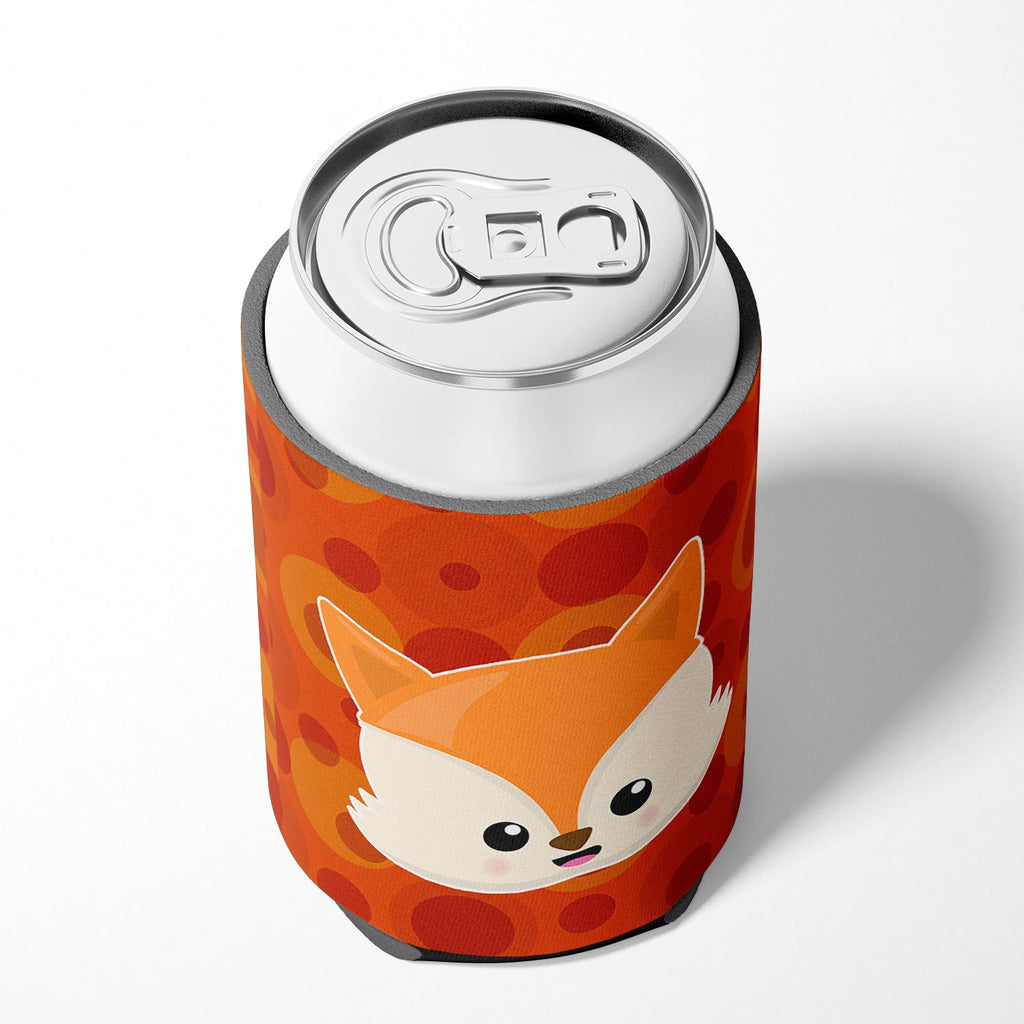 Baby Fox Face Polkadots Can or Bottle Hugger Cooler Sleeve for Standard 12 oz Cans, Insulated Foam Beer & Soda Can Hugger Reusable