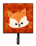 Baby Fox Face Polkadots Leash or Key Holder Wall Hooks, Key Hooks Holder, Coat Rack Wall Mount, Coat Hooks, Hooks for Hanging Keys, Towels, Aprons, Leashes