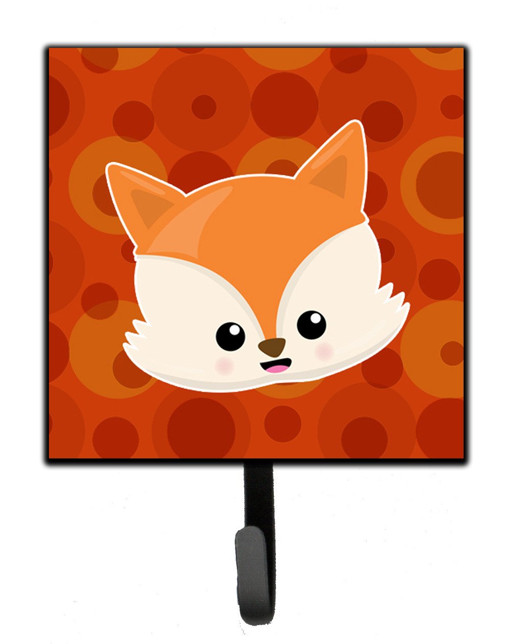 Baby Fox Face Polkadots Leash or Key Holder Wall Hooks, Key Hooks Holder, Coat Rack Wall Mount, Coat Hooks, Hooks for Hanging Keys, Towels, Aprons, Leashes