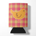 Chicken Hen on Gingham Can or Bottle Hugger Cooler Sleeve for Standard 12 oz Cans, Insulated Foam Beer & Soda Can Hugger Reusable