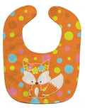Baby Fox Flowerchild Polkadots Baby Bib Easy-Clean Baby Bib Baby Feeding Accessory Baby Mealtime Essential, 10 x 13, Multicolor