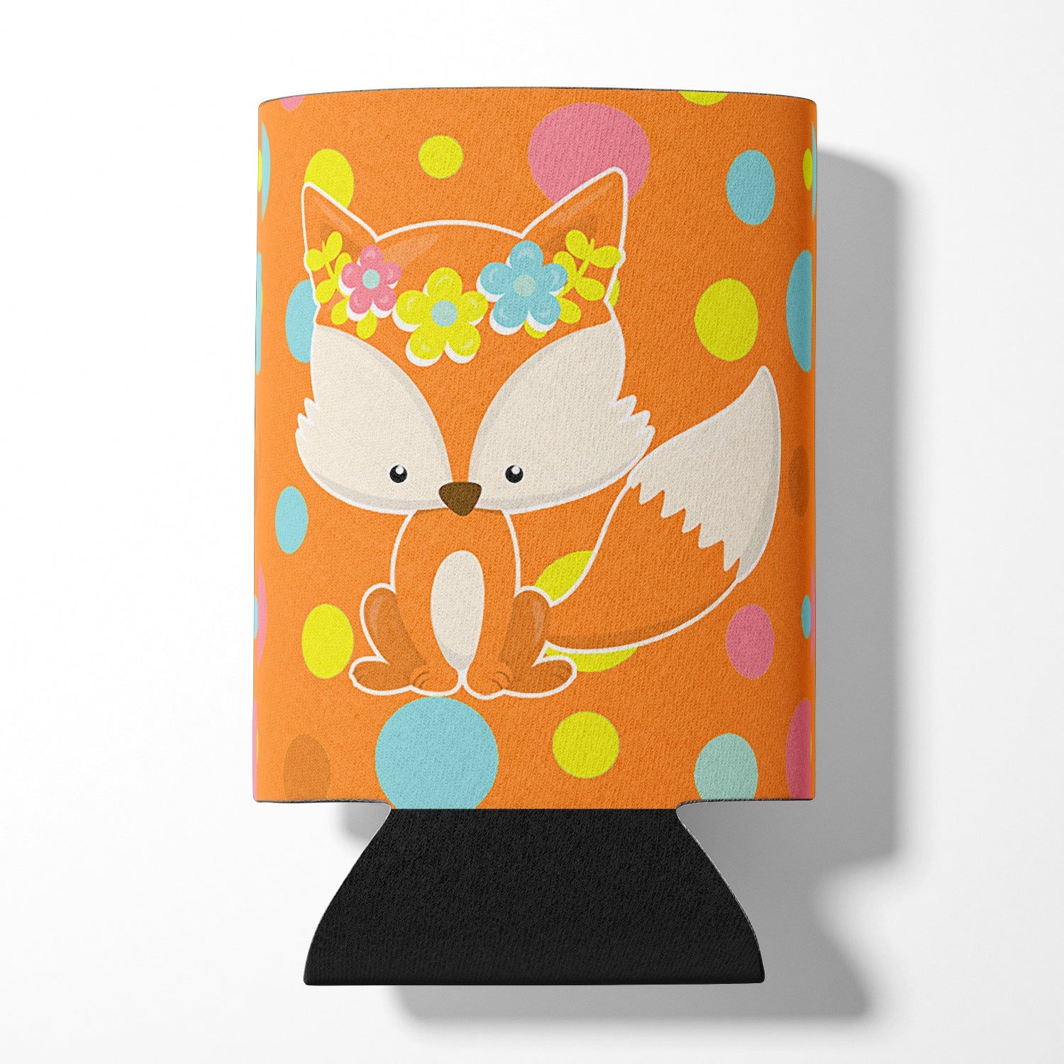 Baby Fox Flowerchild Polkadots Can or Bottle Hugger Cooler Sleeve for Standard 12 oz Cans, Insulated Foam Beer & Soda Can Hugger Reusable