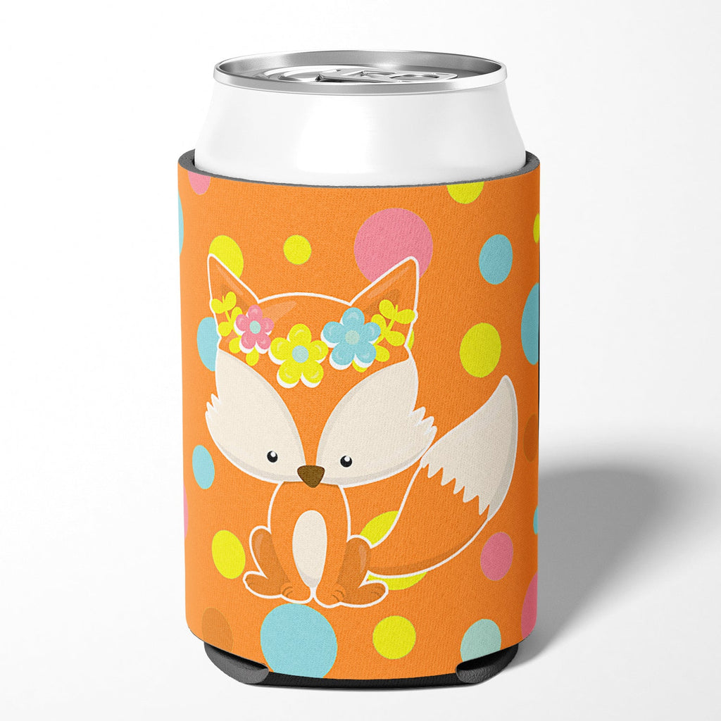 Baby Fox Flowerchild Polkadots Can or Bottle Hugger Cooler Sleeve for Standard 12 oz Cans, Insulated Foam Beer & Soda Can Hugger Reusable