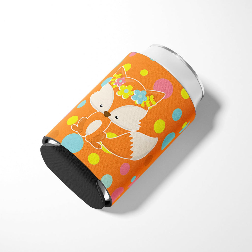Baby Fox Flowerchild Polkadots Can or Bottle Hugger Cooler Sleeve for Standard 12 oz Cans, Insulated Foam Beer & Soda Can Hugger Reusable