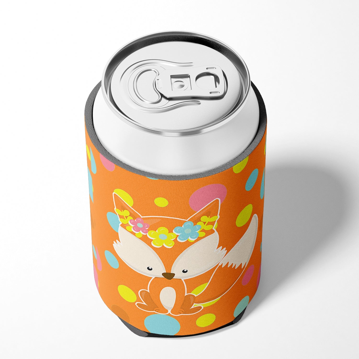 Baby Fox Flowerchild Polkadots Can or Bottle Hugger Cooler Sleeve for Standard 12 oz Cans, Insulated Foam Beer & Soda Can Hugger Reusable