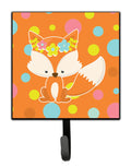 Baby Fox Flowerchild Polkadots Leash or Key Holder Wall Hooks, Key Hooks Holder, Coat Rack Wall Mount, Coat Hooks, Hooks for Hanging Keys, Towels, Aprons, Leashes