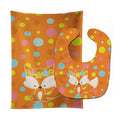 Baby Fox Flowerchild Polkadots Baby Bib & Burp Cloth Easy-Clean Baby Bib Baby Feeding Accessory Baby Mealtime Essential