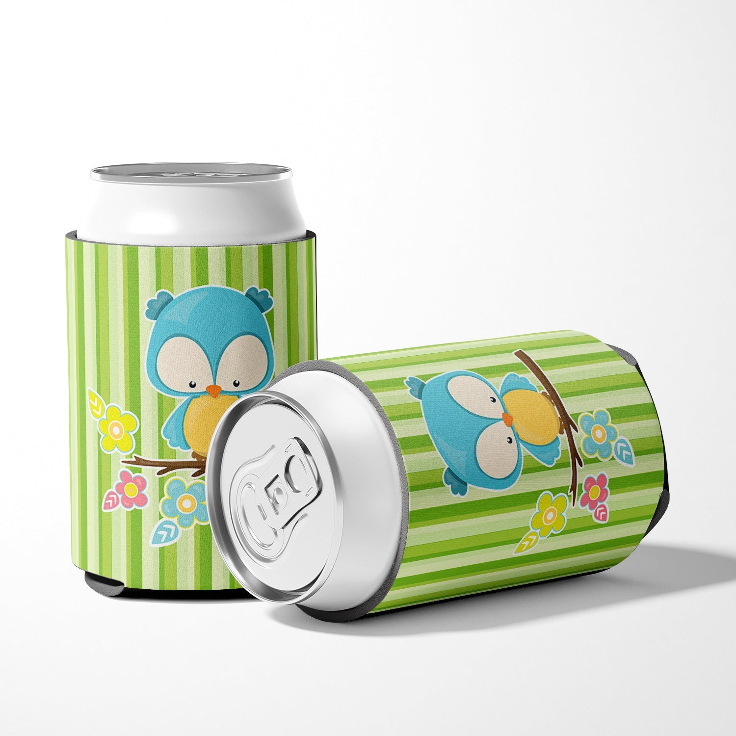 Bird on Branch Can or Bottle Hugger Cooler Sleeve for Standard 12 oz Cans, Insulated Foam Beer & Soda Can Hugger Reusable