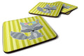 Raccoon with Flowers Foam Coasters Set of 4 Cup Coasters for Indoor Outdoor, Tabletop Protection, Anti Slip, Mouse pad Material