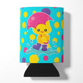 Duck in the Rain on Polkadots Can or Bottle Hugger Cooler Sleeve for Standard 12 oz Cans, Insulated Foam Beer & Soda Can Hugger Reusable