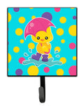 Duck in the Rain on Polkadots Leash or Key Holder Wall Hooks, Key Hooks Holder, Coat Rack Wall Mount, Coat Hooks, Hooks for Hanging Keys, Towels, Aprons, Leashes