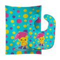 Duck in the Rain on Polkadots Baby Bib & Burp Cloth Easy-Clean Baby Bib Baby Feeding Accessory Baby Mealtime Essential