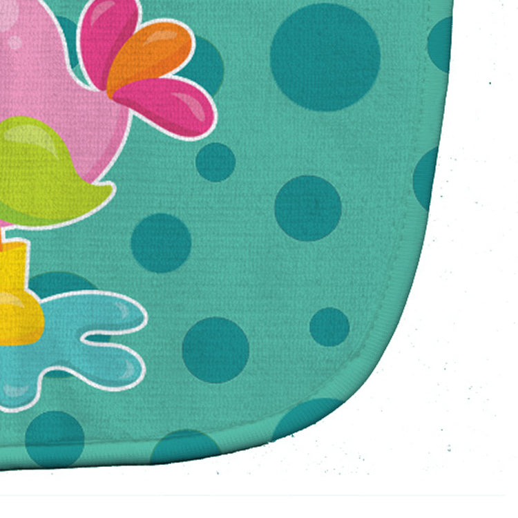 Bird in Rainboots and Puddle Baby Bib Easy-Clean Baby Bib Baby Feeding Accessory Baby Mealtime Essential, 10 x 13, Multicolor