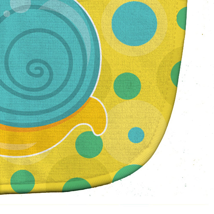 Snail on Polkadots Baby Bib Easy-Clean Baby Bib Baby Feeding Accessory Baby Mealtime Essential, 10 x 13, Multicolor
