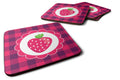 Stawberry Foam Coasters Set of 4 Cup Coasters for Indoor Outdoor, Tabletop Protection, Anti Slip, Mouse pad Material