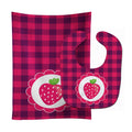 Stawberry Baby Bib & Burp Cloth Easy-Clean Baby Bib Baby Feeding Accessory Baby Mealtime Essential