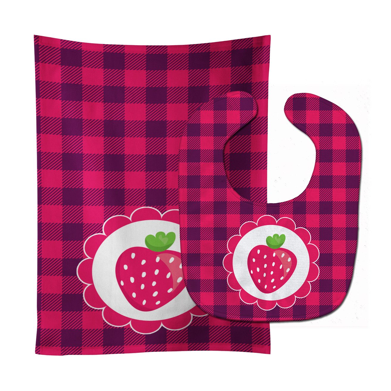 Stawberry Baby Bib & Burp Cloth Easy-Clean Baby Bib Baby Feeding Accessory Baby Mealtime Essential