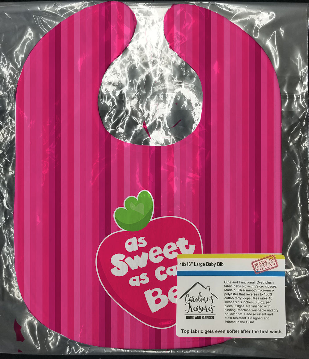 Stawberry As Sweet as Can Be Baby Bib Easy-Clean Baby Bib Baby Feeding Accessory Baby Mealtime Essential, 10 x 13, Multicolor