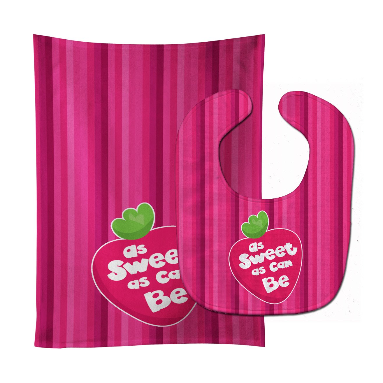 Stawberry As Sweet as Can Be Baby Bib & Burp Cloth Easy-Clean Baby Bib Baby Feeding Accessory Baby Mealtime Essential