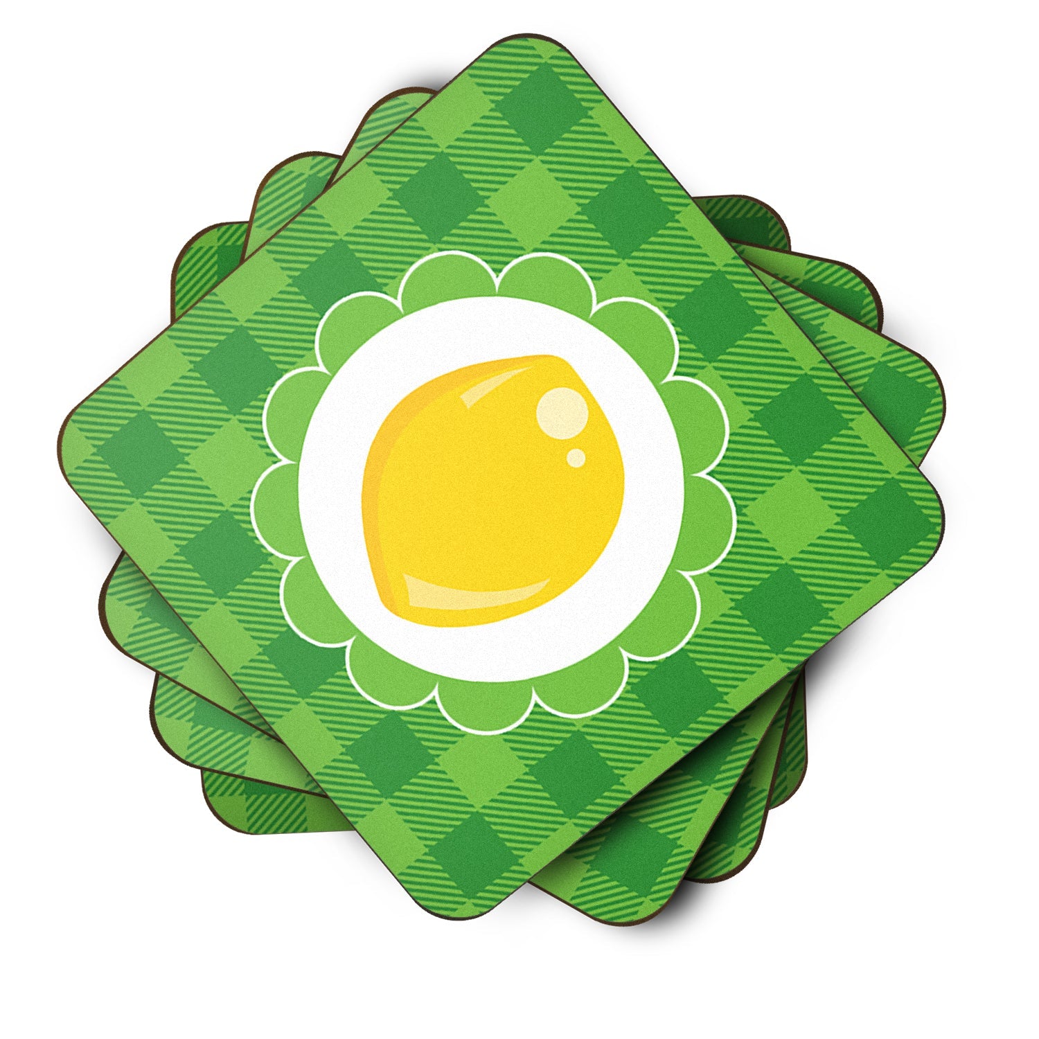 Lemon Foam Coasters Set of 4 Cup Coasters for Indoor Outdoor, Tabletop Protection, Anti Slip, Mouse pad Material