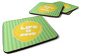 Lemon Life is Good Foam Coasters Set of 4 Cup Coasters for Indoor Outdoor, Tabletop Protection, Anti Slip, Mouse pad Material