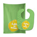 Lemon Life is Good Baby Bib & Burp Cloth Easy-Clean Baby Bib Baby Feeding Accessory Baby Mealtime Essential