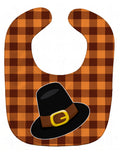 Thanksgiving Pilgrim Hat Baby Bib Easy-Clean Baby Bib Baby Feeding Accessory Baby Mealtime Essential, 10 x 13, Multicolor