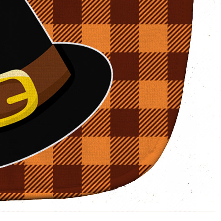 Thanksgiving Pilgrim Hat Baby Bib Easy-Clean Baby Bib Baby Feeding Accessory Baby Mealtime Essential, 10 x 13, Multicolor